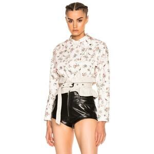 Isabel Marant‎ Teo Floral Moto Jacket Boho Chic Designer Outerwear Size 10 NWT